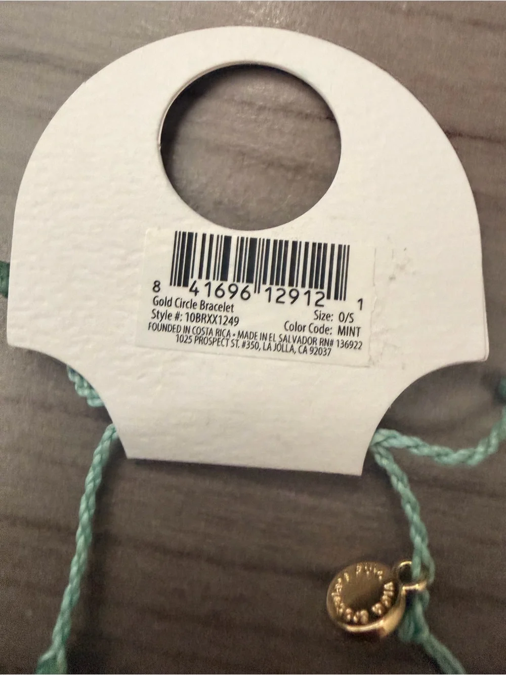 Pura Vida Gold Circle Charm Bracelet